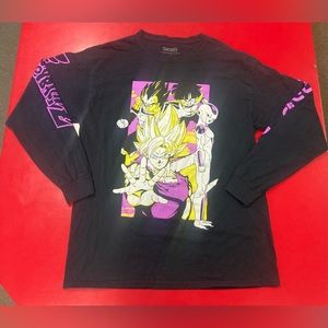 2019 Dragonball Z Saiyan’s Vs Frieza Graphic Long Sleeve Black Shirt Size Large